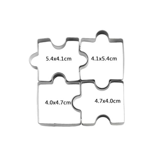 Puzzle alakú süteménykiszúró forma készlet (4 darab) sütéshez