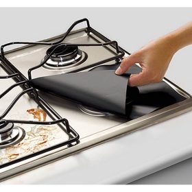  Tűzhelyvédő fólia (4 db) - Hőálló és könnyen tisztítható konyhai takarófólia főzőlapokhoz