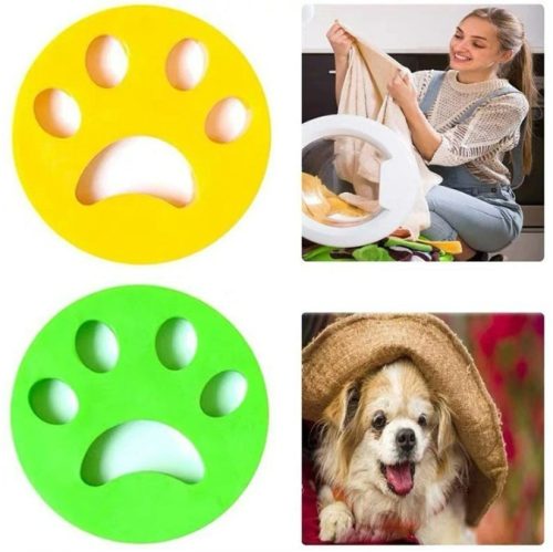 Kisállatszőr eltávolító kefe, kompakt méret (7 x 7 x 1 cm) Zöld színben