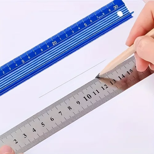 2 db-os Mérővonalzó szett csúszásgátló talppal precíziós méréshez