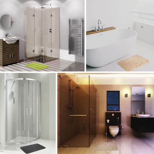 Fürdőszobai csúszásmentes mikroszálas kilépőszőnyeg