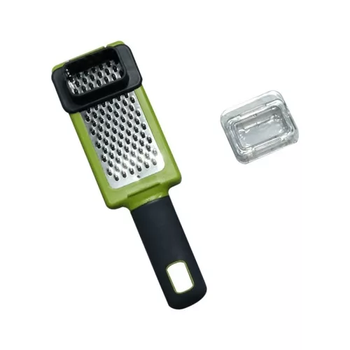 Fokhagyma és gyömbér reszelő ujjvédővel, biztonságos konyhai eszköz fűszerek aprításához