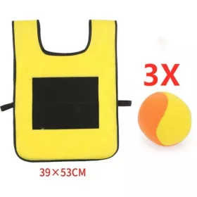   Tépőzáras labdás játék - gyerekeknek, sárga színű szórakoztató készségfejlesztő játék