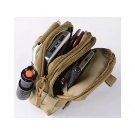   Katonai stílusú, kekizöld övtáska és deréktáska többfunkciós használatra