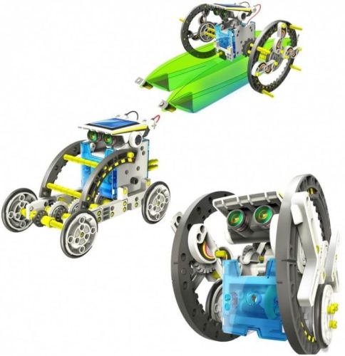 14 az 1-ben napelemes robot készlet oktatási és szórakoztató célokra