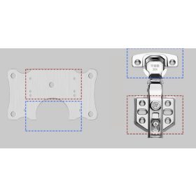   Zsanér javító lemez - bútorajtó zsanér erősítő és stabilizáló elem
