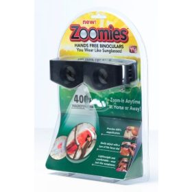   Zoomies binokuláris nagyító szemüveg, fekete, állítható zoom funkcióval