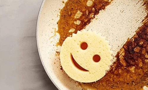 Smiley mosogatószivacs - Piros színű, hatékony tisztításhoz