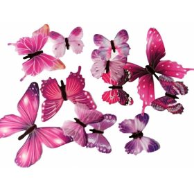   Világító pillangó dekorációs készlet (12 db) – hangulatos LED fényekkel otthoni és kerti használatra