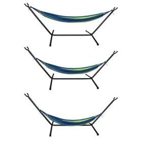   Kerti függőágy fém állvánnyal, 200x150 cm méretben kültéri pihenéshez