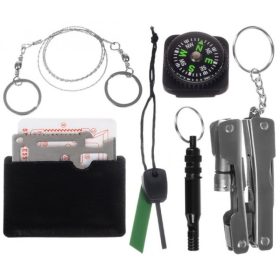   Túlélő Készlet 7 az 1-ben - Kompakt és Sokoldalú Túrázáshoz és Kalandokhoz