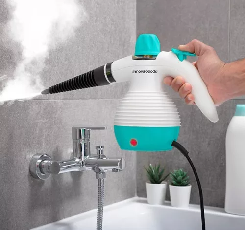 InnovaGoods Steany Többcélú Kézi Gőztisztító 9 az 1-ben Kiegészítőkkel, 0,35 L Kapacitás, 3 Bar Nyomás, 1000W Teljesítmény