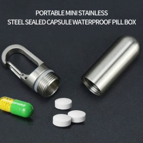   Vízálló titán piruladoboz gyógyszerbiztonsági tárolásra és utazáshoz