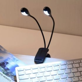   Csiptethető DUAL LED olvasólámpa könyvekhez és íróasztalhoz