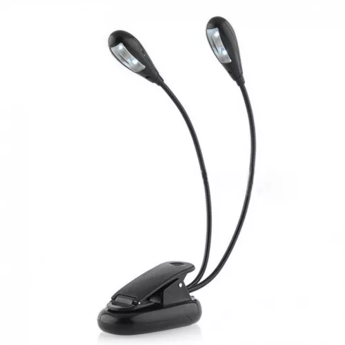Csiptethető DUAL LED olvasólámpa könyvekhez és íróasztalhoz