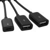 3 az 1-ben Micro USB HUB Dupla USB 2.0 OTG Adapter Okostelefonokhoz és Táblagépekhez