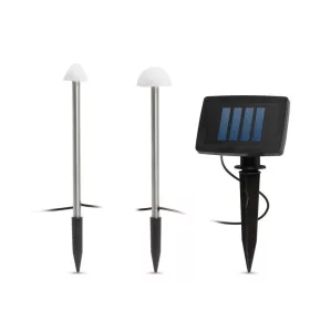   Garden of Eden LED-es szolár kerti dekorációs lámpa - 12 db mini gomba alakú - melegfehér fényű - 28,5 cm magas, 4 m hosszú füzér