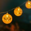 Halloween-i LED-es dekorációs lampion fényfüzér beltéri használatra