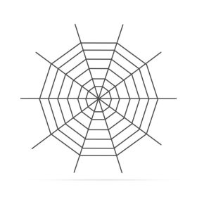 Halloween-i dekorációs plüss pókháló - 200 cm - fekete