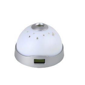   Csillag és hold projektoros gyerek asztali óra lámpa, kivetítős hangulatvilágításos óra