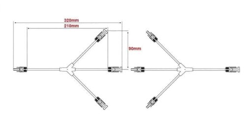 3 ágú Mc4 napelem csatlakozó elosztó adapter rendszerhez