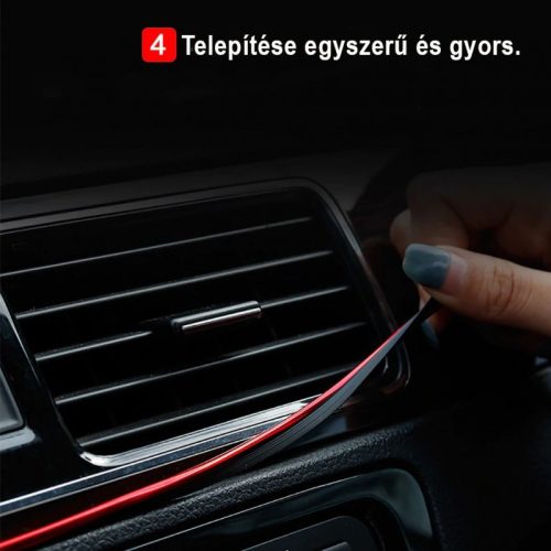 Autós dekorcsík - 5 méter, rugalmas díszítő szalag külső és belső felületekhez