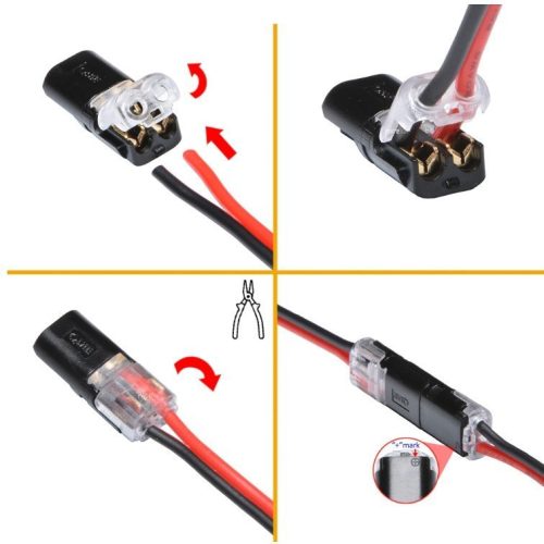 10 darabos gyorscsatlakozó készlet elektromos vezetékekhez szereléshez