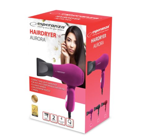 Esperanza Aurora Professzionális Hajszárító Pink Színben