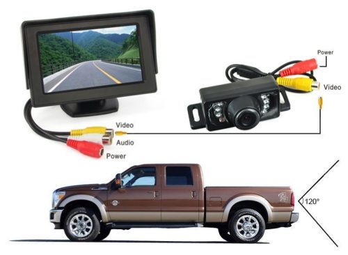 4.3" Kijelzős Tolatókamera Monitor Autós Visszapillantó Rendszerhez