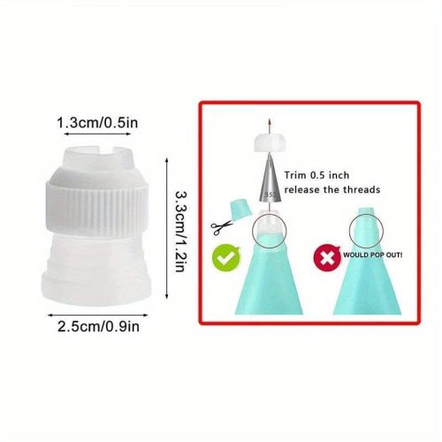 10 Darab Habzsák Díszítőfej Tortadíszítéshez és Cukrászati Dekorációhoz