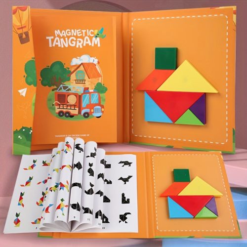 Színes Mágneses Tangram Készlet Gyerekeknek - Kreatív Fejlesztő Játék
