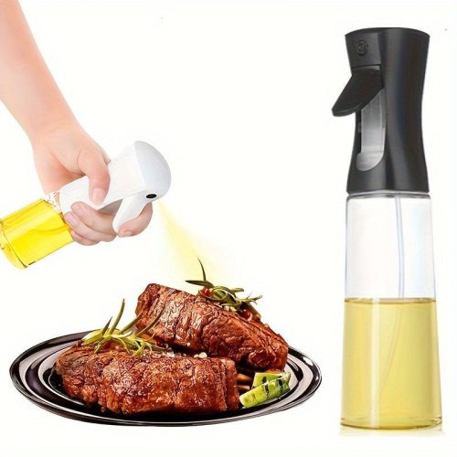 Utántölthető konyhai olajpermetező Fehér színű, precíziós adagolású főzőspray flakon