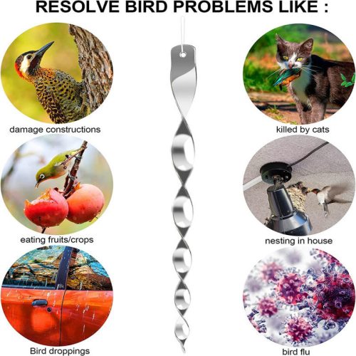 12db Fényvisszaverő Madárriasztó Függő Dekoráció Kertbe és Erkélyre