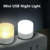 10db Mini USB Éjszakai Lámpa, Meleg Fehér és Hideg Fehér Fényű, Hordozható Világítás