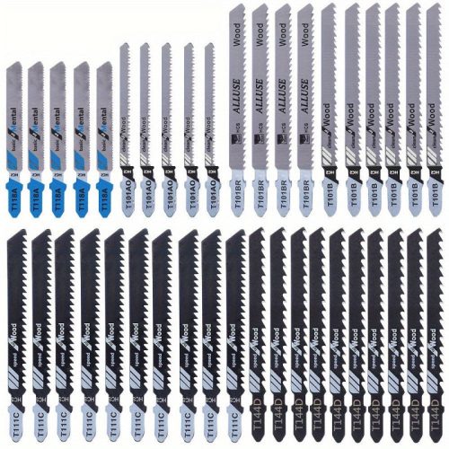 40db Univerzális Szúrófűrészlap Készlet, Dekopírfűrészlapok Fa és Fém Vágásához