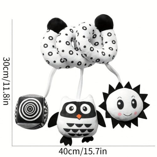 Babaágy Dekoráció Fekete-fehér Függő Játék Méhecske - Fejlesztő és Megnyugtató Babaszoba Kiegészítő