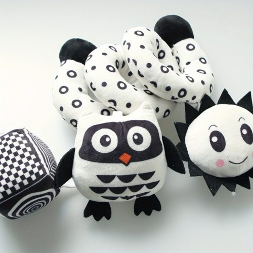 Babaágy Dekoráció Fekete-fehér Függő Játék Méhecske - Fejlesztő és Megnyugtató Babaszoba Kiegészítő