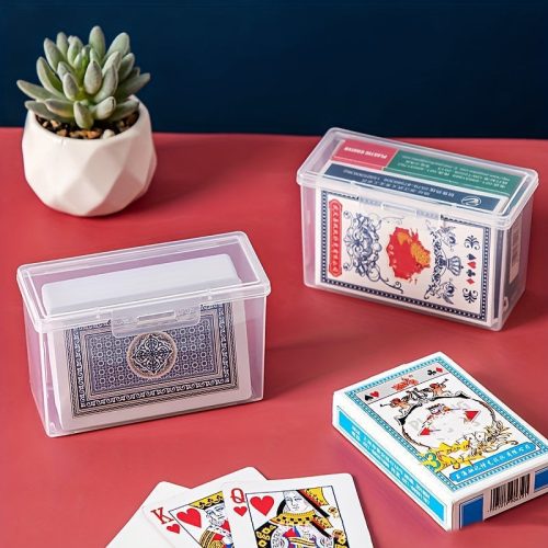 2db Átlátszó Műanyag Kártyatartó Doboz Gyűjtőknek és Tároláshoz