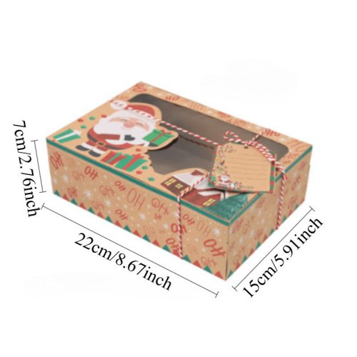 27 darabos Karácsonyi Sütemény Ajándékdoboz Készlet PVC Ablakos Díszdobozban