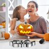 10 darabos Sinzaz Halloween tökfaragó rozsdamentes acél formakészlet - Tökéletes DIY sütéshez és díszítéshez, különböző tök méretekhez alkalmazkodik