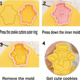   8 részes karácsonyi süti kiszúró készlet - ünnepi süteményformázók sütéshez