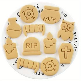   8 darabos Halloween szörny süti kiszúró készlet sütéshez és dekoráláshoz