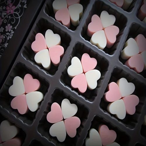 55 lyukú 3D mini szív szilikon jégkocka és csokoládé fondant forma, tészta zselé keksz sütő és torta díszítő eszközök