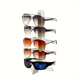   Stílusos fehér szemüvegtartó állvány többféle szemüveg tárolására