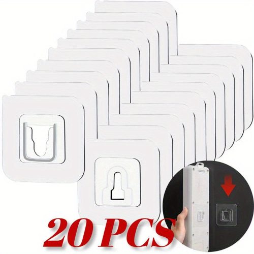 20 darabos kétoldalas öntapadós fali akasztó készlet könnyű tárgyak rögzítéséhez