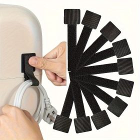   10 darabos szürke kábelrögzítő készlet, íróasztal alatti kábelrendező rendszer