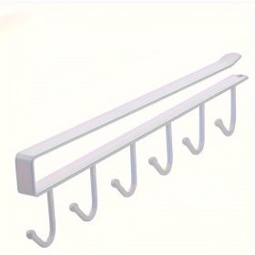   Fehér színű, fém konyhai akasztó - praktikus tárolás és szervezés konyhában