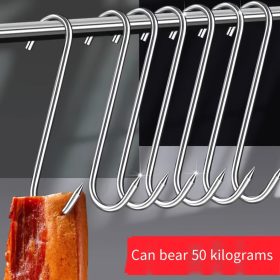   20 db rozsdamentes acél S-horog hús, hal, kolbász és baromfi akasztásához, konyhai és hentes felhasználásra