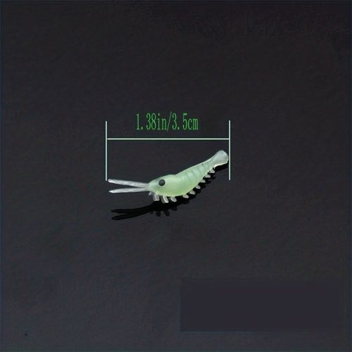 50db Puha Világító Garnéla Horgászcsali Éjszakai Horgászathoz