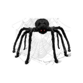   Halloween óriás pók dekoráció kültéri és beltéri használatra, ijesztő parti kiegészítő
